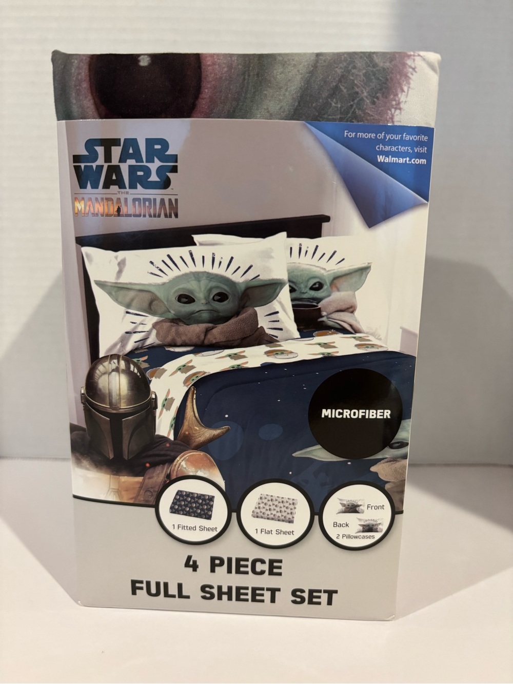 Star Wars Mandalorian Grogu Baby Yoda Full Sheet Set 4 Piece Microfiber